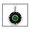 Image 1 : ART DECO ONYX JADE DIAMOND PENDANT(price was #1539254