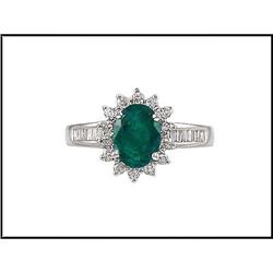 EMERALD DIAMOND ENGAGEMENT RING WAS $1,500.00 #1539260