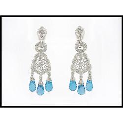 WHITE GOLD DIAMOND CHANDELIER EARRINGS(price #1539263