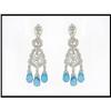 Image 1 : WHITE GOLD DIAMOND CHANDELIER EARRINGS(price #1539263