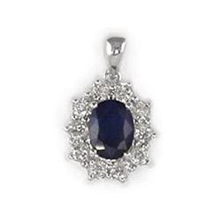 LARGE SAPPHIRE WITH DIAMONDS PENDANT(price was #1539267