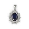 Image 1 : LARGE SAPPHIRE WITH DIAMONDS PENDANT(price was #1539267