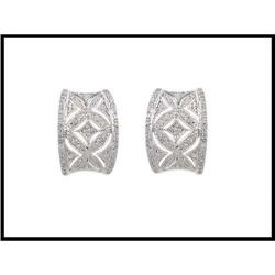 VINTAGE WHITE GOLD DIAMOND EARRINGS(price was #1539268