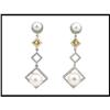 Image 1 : WHITE GOLD PEARL DANGLE EARRINGS #1539270