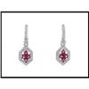 Image 1 : 18K WHITE GOLD RUBY DIAMOND DANGLE #1539271