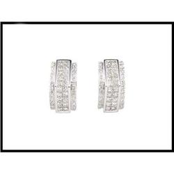 INVISIBLE SET DIAMOND EARRINGS(price was #1539275