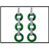 Image 1 : FINE COLOR JADE DIAMOND EARRINGS WERE $900 #1539282