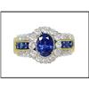 Image 1 : MAGNIFICENT 18K GOLD SAPPHIRE DIAMOND RING(was #1539289