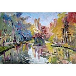 "Oleni ponds" oil in impressionism style. #1539415