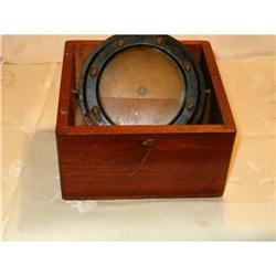 Marine Ship compass in original wood box 1900 #1539416