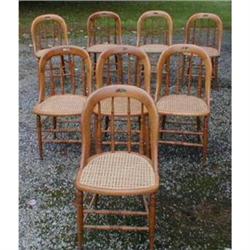 RARE SET OF 8 ANTIQUE HALE, VERMONT CHAIRS #1539434