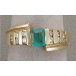 14K emerald and diamond ring #1539448