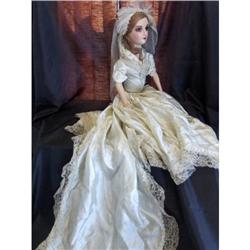 Antique BOUDOIR BED DOLL BRIDE Million $ RARE #1539466