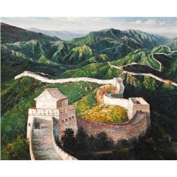 original oil on canvas, Great Wall, 32x26" #1539478