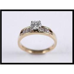 14K Yellow Gold Diamond Ring #1539598