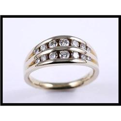 14K Yellow Gold Gentlemen's Diamond Ring #1539613