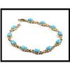 Image 1 : TURQUOISE BRACELET OF 14K SOLID GOLD #1539623