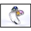 Image 1 : CAPTIVATING 18K WHITE GOLD MULTI-COLOR SAPPHIRE#1539630