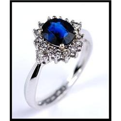 SAPPHIRE DIAMOND RING  #1539642