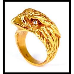 19 GRAM EAGLE DESIGN RING WITH DIAMONDS #1539646