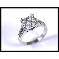 14K White Gold Diamond Ring #1539652