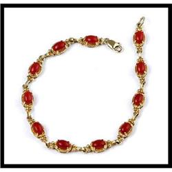 CORAL BRACELET OF 14K SOLID GOLD #1539664