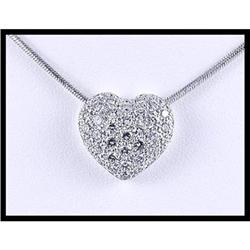 Sparkling 14K White Gold Diamond Pendant #1539673