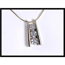 Half Carats 14K Yellow Gold Diamond Pendant #1539674