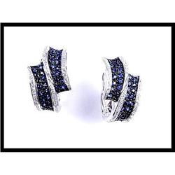 ELEGANT 18K WHITE GOLD SAPPHIRE AND DIAMOND #1539678