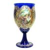 Image 1 : Antique Bohemian Enamel Cobalt  Glass Vase #1539724