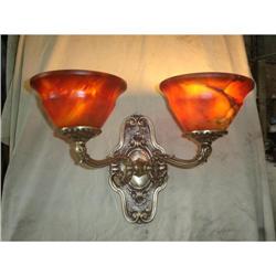 A pair of alabaster and bronze sconces #1539798