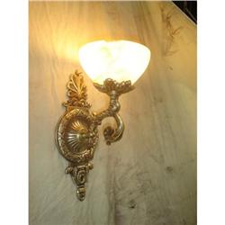 A pair of alabaster and bronze sconces #1539799