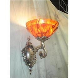 A pair of alabaster and bronze sconces #1539801