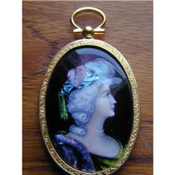 LIMOGES ENAMEL MINIATURE PORTRAIT #2 #1539808