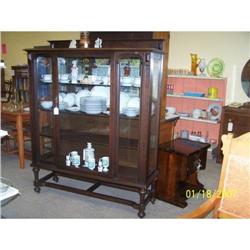 1920s OAK CHINA CABINET #1539818