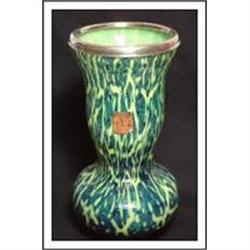 Welz Crackle Vase SIGNED  - S/Silver Top #1539832