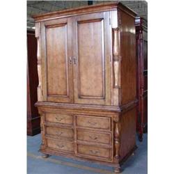 ANTIQUE WALNUT COLONIAL CAPE COD ARMOIRE TV #1539952