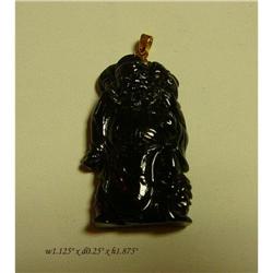 Small Chinese Black Jade Ghost Buster Pendant #1539961