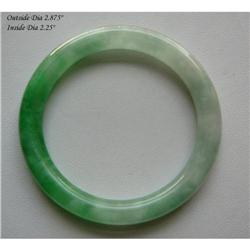 Chinese White & Green Jadeite Bracelet #1539967