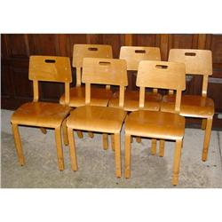 6 Eames/Miller era Thonet Bentwood Chair Childs#1540031