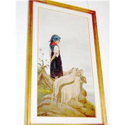 Italian Shepherdess Oil on canvas  #1540040