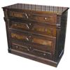 Image 1 : Walnut Dresser Chest of Drawers with Mirror #1556847