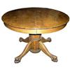 Image 1 : Arts & Crafts Tiger Oak Round Dining Table #1556854