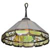 Image 1 : Arts & Crafts Stained Glass Ceiling Lamp #1556863