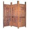 Image 1 : Anglo Indian Carved Teak Folding Screen #1556873