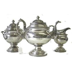 1840 Bailey & Kitchen Silver Tea Set #1556972