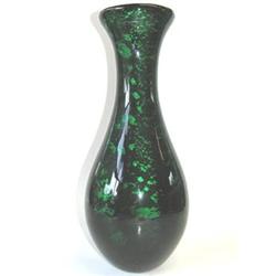 Giorgio Ferro Green & Black Glass Vase #1556985