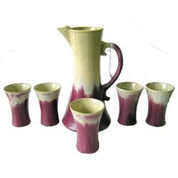 Fulper Arts & Crafts Chocolate Pot Set #1556993