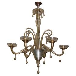 Art Deco Martinuzzi Venini Glass Chandelier #1557011