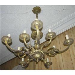 Classical 10-Arm Bronze / Brass Chandelier #1557082